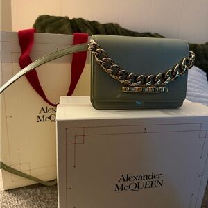 Alexander McQueen Sage Crossbody Bag with Chain